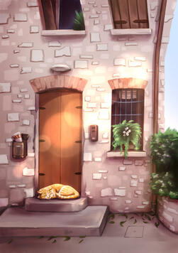 Kitten on Doorstep